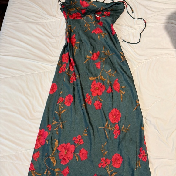 Hello Molly teal floral dress - Picture 3 of 3